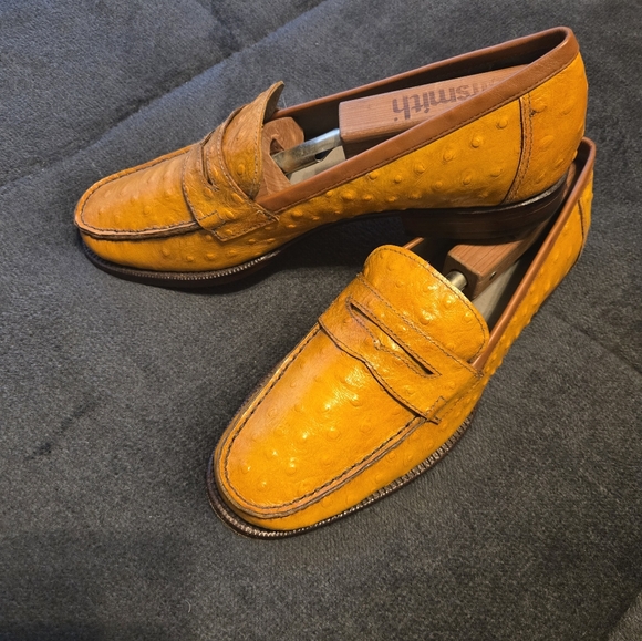 Orstich Skin Hand ManVibrant Orange Men's Loafers